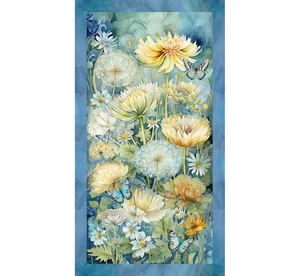 Timeless Treasures - Forest Whisper - 24.5" Floral & Butterflies Panel - Multi - Picture 1 of 7