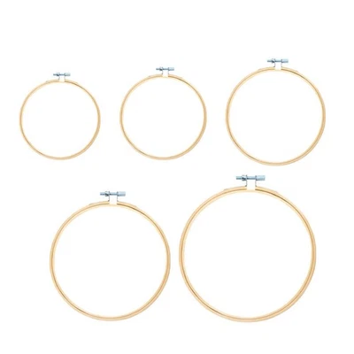 5 pezzi di ricamo fai -da -te cerchi rotondi ricami cerchi di ricamo. - Image 1 of 4