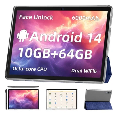 Android 14 Tablet,10 inch Tablets, Octa Core Processor, 10GB+64GB+512GB Expan... - Image 1 of 4