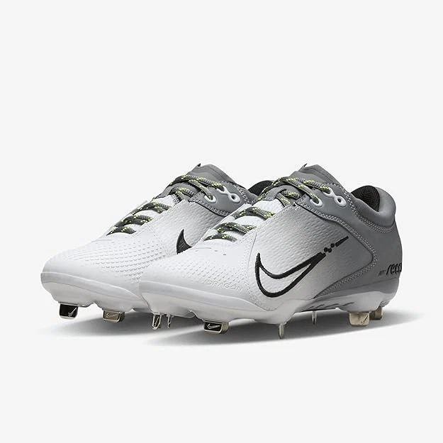 Botines de softbol Nike Hyperdiamond 4 Elite para mujer blancos/platino puro/gris lobo Foto 1 de 4