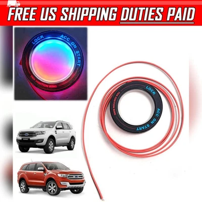 Fit 2015-2018 Ford Everest Ignition Switch Key Hole Ring Light 2 Color - image 1 of 4