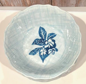 Juego de 8 cuencos Tommy Bahama Cottage diseño floral melamina blanco azul 7,5" diámetro - Imagen 1 de 12