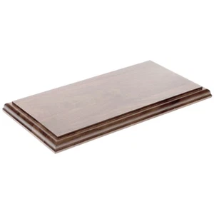 Base de exhibición de madera rectangular de nogal macizo Plymor, 12,75" de ancho x 6,75" de profundidad x 0,75" de alto - Imagen 1 de 2