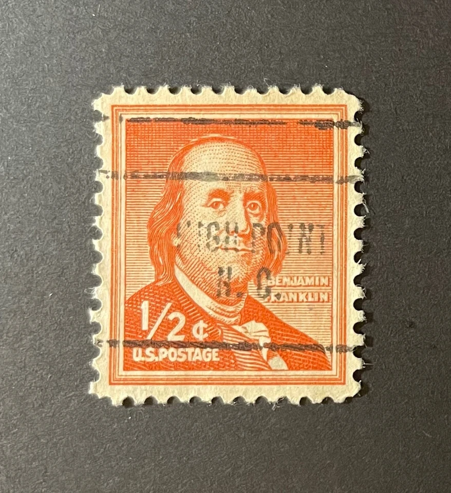 High Point, North Carolina Type 704 Precancel - ½ cent Franklin - U.S. #1030  NC - Image 1 of 1