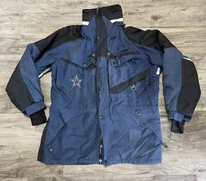 Vintage Dallas Cowboys Jacket Men’s Extra Large Champion Blue Spell out Full Zip - Picture 1 of 17