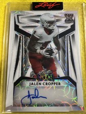 2023 Leaf Metal Draft Football Jalen Cropper PROOF AUTO #1/1 signed