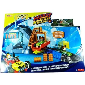 Mickey And The Roadster Racers SCRAPYARD ESCAPE PLAYSET green diecast mickey car - Picture 1 of 3