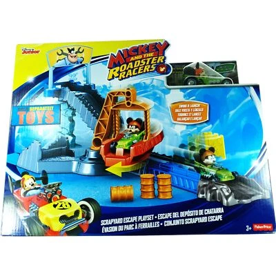 CONJUNTO DE JUEGO DE ESCAPE DE DESGUACE MICKEY AND THE ROADSTER RACERS verde diecast mickey car Foto 1 de 3