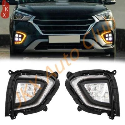 适用于现代 Creta IX25 2017 - 2020 n DRL 日间行车灯带转向信号灯  — 第 1/4 张图片