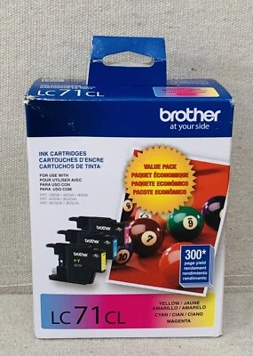 Genuine Brother LC71CL Ink Cartridge Magenta Cyan Yellow Expires: 03/24 - Image 1 of 3