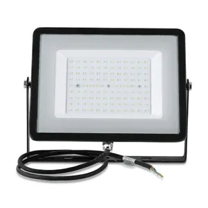 V-TAC 100W Waterproof Outdoor Floodlight with Samsung LED 6400K Black Body - Picture 1 of 9