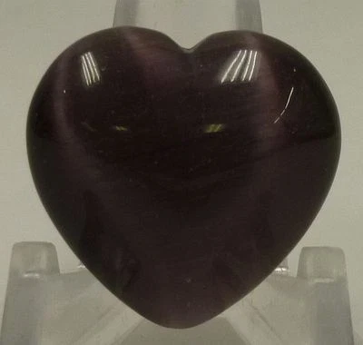 Juego de 2 CUENTAS CORAZÓN OJO DE GATO Tú eliges Color Piedra de Preocupación Gato Ojo de Gato Colgante Foto 1 de 4