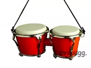Bongo Drums Drum Set Mini for American Girl 18" Doll Boy Logan FREESHIP ADDS! - Picture 1 of 12