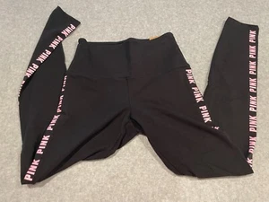 Victorias Secret PINK Active Cotton High Waist Full Length Legging Black Small - Picture 1 of 4