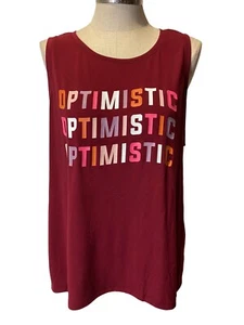 ATHLETIC WORKS WOMEN'S GRAPHIC TANK TOP WORKOUT SZ XL(16-18)NWT Red - Picture 1 of 9