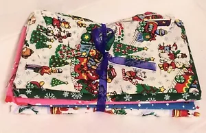 Quilten Stoff Weihnachten 5 Yards Baumwolle Urlaub Schneemann Kätzchen Santa Schlitten A4 - Bild 1 von 6