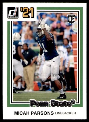 2021 Donruss Draft #27 Micah Parsons RC penn State RC Cowboys - Image 1 of 2