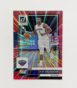 2022-23 Donruss Holo Red Laser /99 Zion Williamson #164 New Orleans Pelicans - Picture 1 of 1