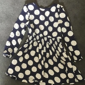 Boden Mini Boden Blue With White Polka Dots Pattern Girls Dress Size 8-9 Years - Picture 1 of 11