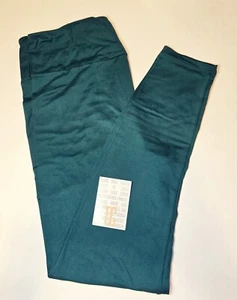 LuLaRoe TC Leggings DARK TEAL Solid Color Tall & Curvy (Fits Size 12-18) NWT - Picture 1 of 6