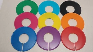 10 NEW Clothing Blank Size Rack Ring Closet Divider Organizer Colors - Picture 1 of 10