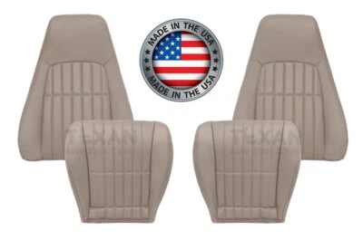 Cubierta de asiento delantera de cuero sintético tostado para Chevy Camaro Base Z28 1997-2002, SS Foto 1 de 4