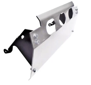 Land Rover Defender 90 110 - 5mm STEEL Steering guard SILVER + Black Sides - Picture 1 of 4