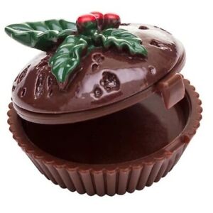 Christmas Pudding Lip Gloss Balm Novelty Girls Stocking Filler Chocolate Flavour