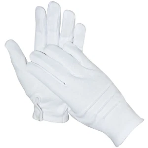 White Cotton Gloves Soft stretchable lightweight work Jewellery Moisturising  - Picture 1 of 9