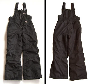 Zip-Bib Snow Pants S-7/8 - Girls - Black, Pre-owned, excellent condition ZERO X - Picture 1 of 7