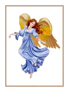 A Vintage Victorian Religious Angel # 105 Counted Cross Stitch Pattern - Picture 1 of 4