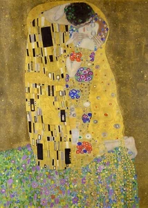The Kiss - Gustav Klimt Vintage Painting Poster Wall Art Print Picture A3 A4 A5 - Picture 1 of 7