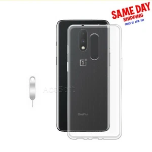 Clear Soft Silicone Rubber Protective Case Cover Skin for OnePlus 7 Pro 6.7-Inch - Picture 1 of 1