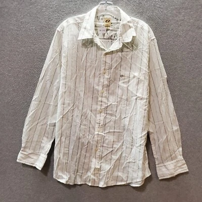 Anchor синий мужчин рубашка на пуговицах средний белый в полоску коротким рукавом воротник READD - Изображение 1 из 4