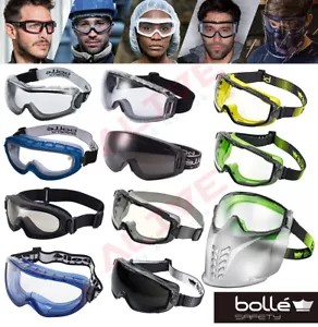 Bolle Safety Goggles Glasses Various Types Eye Protection Fit Over Spectacles - Picture 1 of 95