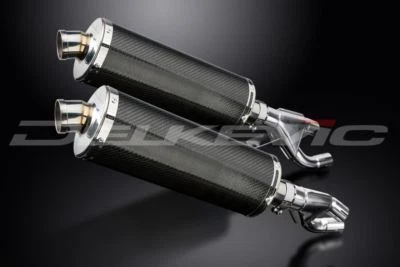 Silenciador rechoncho ovalado de fibra de carbono Delkevic 14" Yamaha VMX1200 V-MAX 84-07 escape Foto 1 de 3