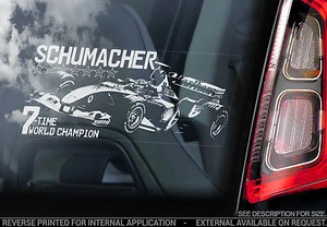 Michael Schumacher - F1 Car Window Sticker - Ferrari Schumi Formula 1 - TYP1 - Picture 1 of 1