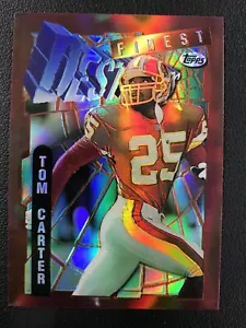 1999 Topps Finest #81 Tom Carter Destroyers Refractor Washington Redskins - Picture 1 of 2