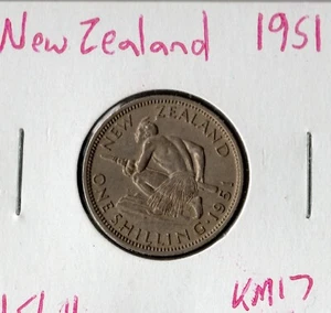 Moneda Nueva Zelanda 1 chelín 1951 KM17 - Imagen 1 de 4