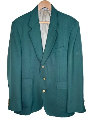 Abrigo Deportivo Forrado Mezcla Lana Botones Oro Verde 42L DE COLECCIÓN Orvis Blazer Para Hombres EE. UU. Foto 1 de 4