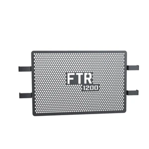 MOTORCYCLE RADIATOR GUARD T5-5754 ALUMINIUM FOR INDIAN FTR 1200 RALLY BLACK NEW - Foto 1 di 8