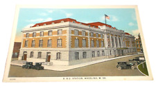 1920's BALTIMORE & OHIO B&O WHEELING WEST VIRGINIA STATION POST CARD