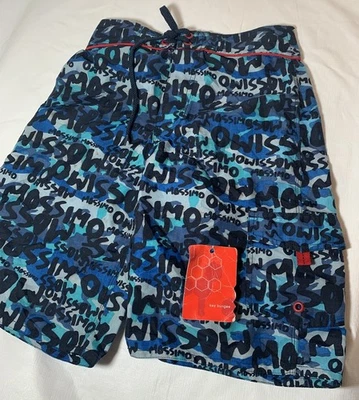 Mossimo Shorts Boys Large (10/12) BLUE Multicolor Swim Shorts - Imagem 1 de 4