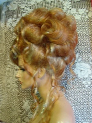 VEGAS GIRL WIGS  big girl   golden blonde red froste updo - Image 1 of 2