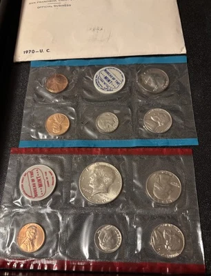 1970 U. S. Mint Set Inc . Silver Kennedy Half Dollar Sealed - Image 1 of 4