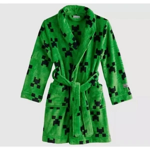 Minecraft "Green Grin" Creeper Robe Bathrobe Official Size 8 - Picture 1 of 9