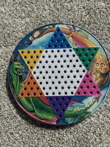 Juego de mesa de hojalata Dragon Chinese Checkers de colección de Cardinal Industries canicas de vidrio - Imagen 1 de 6