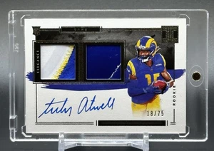 2021 Impeccable Helmet Patch Auto #'d /75 Tutu Atwell Rookie RC LA Rams - Bild 1 von 2