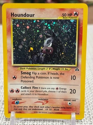 2001 Pokemon #5/75 Houndour (Neo Discovery) Holo - Swirl - Unlimited NM - Image 1 of 2