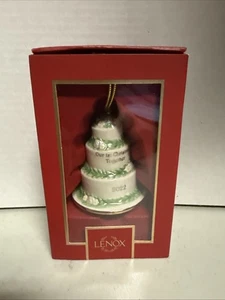 Lenox Our First Christmas Together Kuchen Porzellan Ornament 2022 Neu - Bild 1 von 3